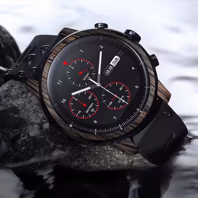 برچسب ماهوت طرح Burned Wood مناسب برای ساعت هوشمند شیایومی Amazfit Stratos
