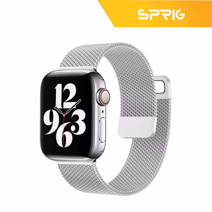 بند اسپریگ مدل Milanese مناسب برای اپل واچ سری 1 / 2 / 3 / 4 / 5 / 6 / 7 / 8 / SE / Ultra سایز 42 / 44 / 45 / 49 میلی متری