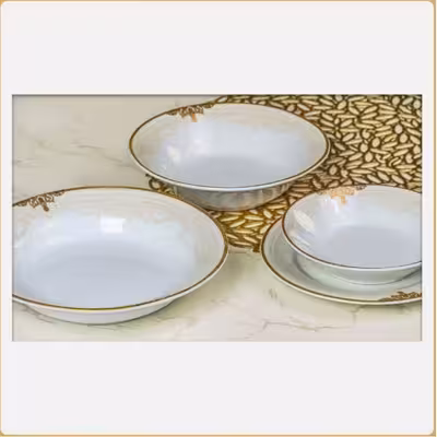 بشقاب خورش خوری پارس چینی کد 2816 مجموعه 6 عددی