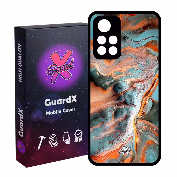 کاور گارد ایکس طرح ماربل مدل Glass10281 مناسب برای گوشی موبایل شیائومی Poco M4 Pro 5G/Redmi Note 11T 5G/Redmi Note 11S 5G