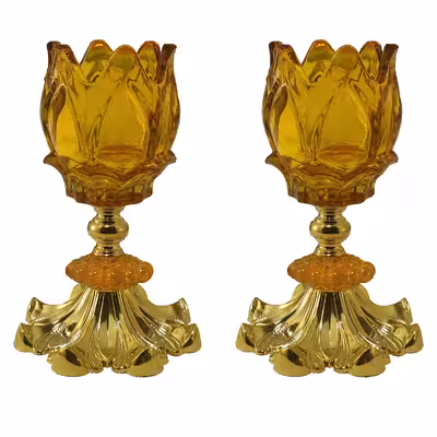 شمعدان مدل رومیزی آناناسی کد 031 بسته 2 عددی