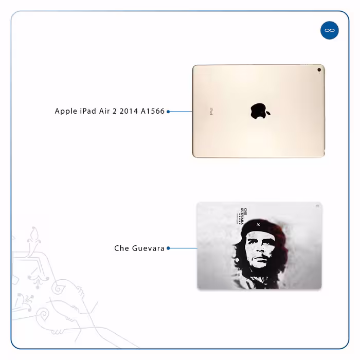 برچسب پوششی ماهوت مدل Che-Guevara مناسب برای تبلت اپل iPad Air 2 2014 A1566