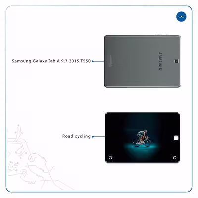 برچسب پوششی ماهوت مدل Road cycling مناسب برای تبلت سامسونگ Galaxy Tab A 9.7 2015 T550