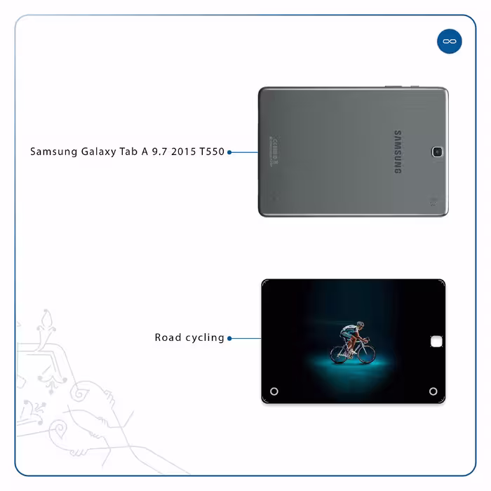 برچسب پوششی ماهوت مدل Road cycling مناسب برای تبلت سامسونگ Galaxy Tab A 9.7 2015 T550