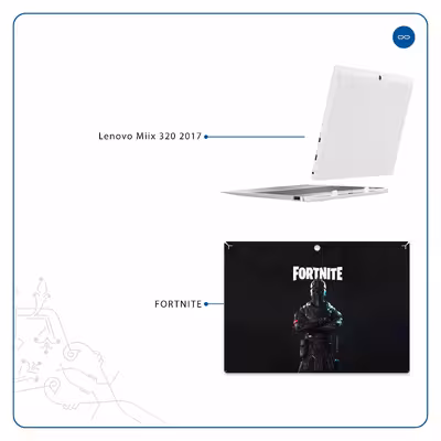 برچسب پوششی ماهوت مدل Fortnite-Game مناسب برای تبلت لنوو Miix 320 2017