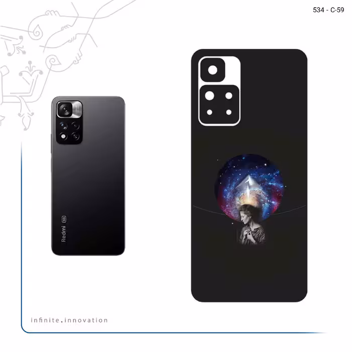 برچسب پوششی ماهوت مدل Collage of surreal Portrait of Women 3 مناسب برای گوشی موبایل شیائومی Redmi Note 11 Pro Plus 5G