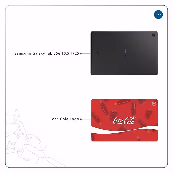 برچسب پوششی ماهوت مدل Coca-Cola-Logo مناسب برای تبلت سامسونگ Galaxy Tab S5e 10.5 2019 T725