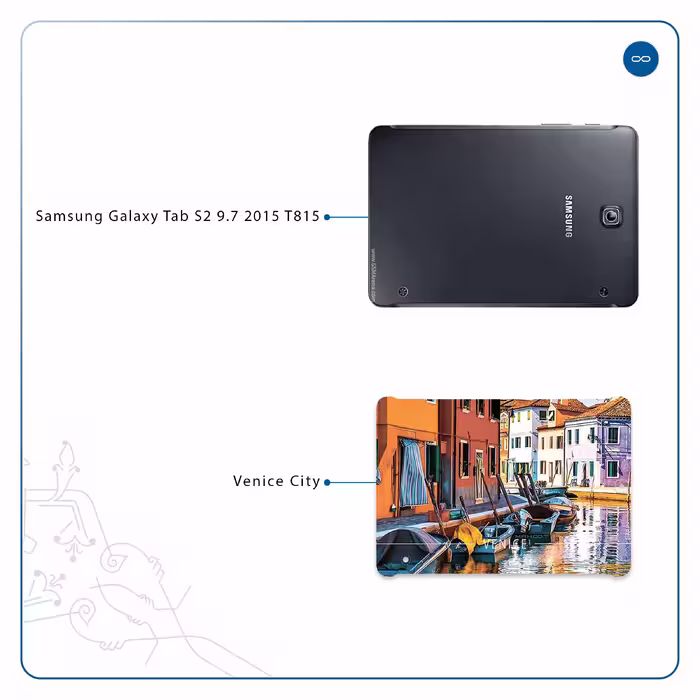 برچسب پوششی ماهوت مدل Venice City مناسب برای تبلت سامسونگ Galaxy Tab S2 9.7 2015 T815