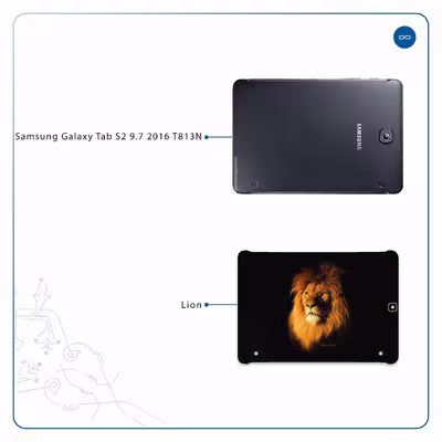برچسب پوششی ماهوت مدل Lion مناسب برای تبلت سامسونگ Galaxy Tab S2 9.7 2016 T813N