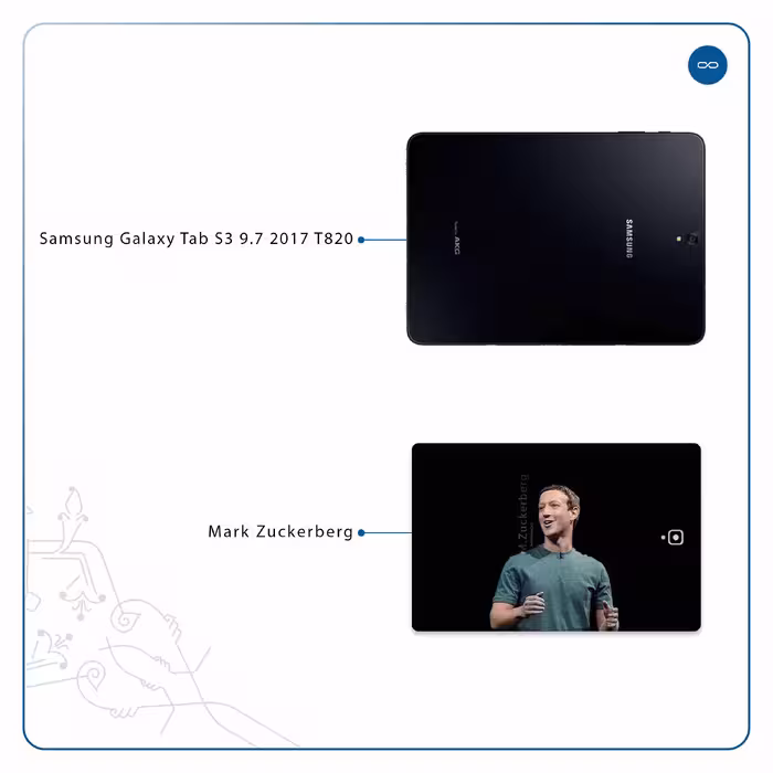 برچسب پوششی ماهوت مدل Mark Zuckerberg مناسب برای تبلت سامسونگ Galaxy Tab S3 9.7 2017 T820