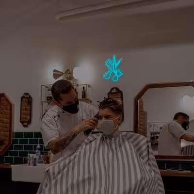چراغ دیواری نئون دیزاین طرح Barber_TBL
