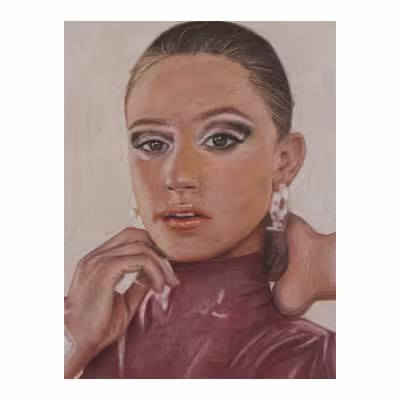 نقاشی مداد رنگی مدل لیلی راینهارت کد 01