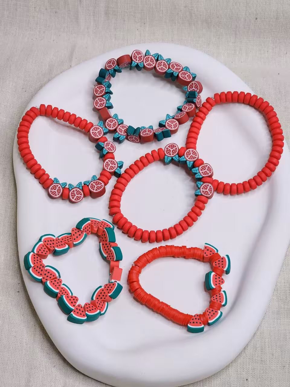 دستبند ست فیمو سه تایی یلدایی