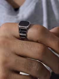 انگشتر نقره مردانه ترک کد 10364