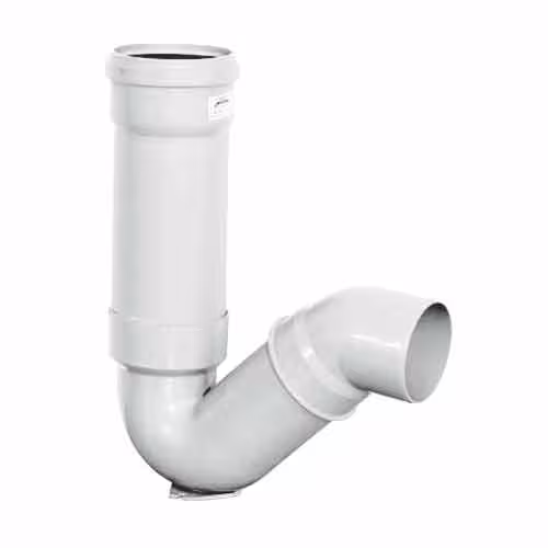 سیفون 75 یک تکه با درپوش(با لوله 75 وطول PE) 75cm