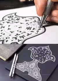 وکتور نشان ختایی تذهیب | گرافیک با طعم تربچه