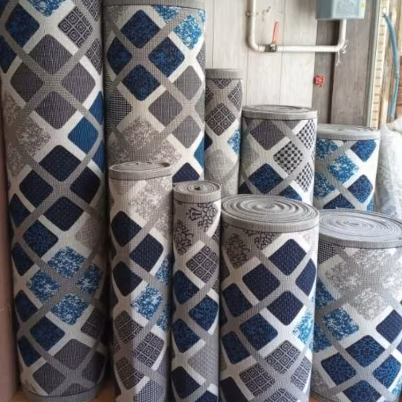 کناره گلیم فرش ماشینی کاشان طرح فیروزه سایزسفارشی مشتری سایز2،80در1(هزینه ارسال باخریداروپس کرایه میباشد)