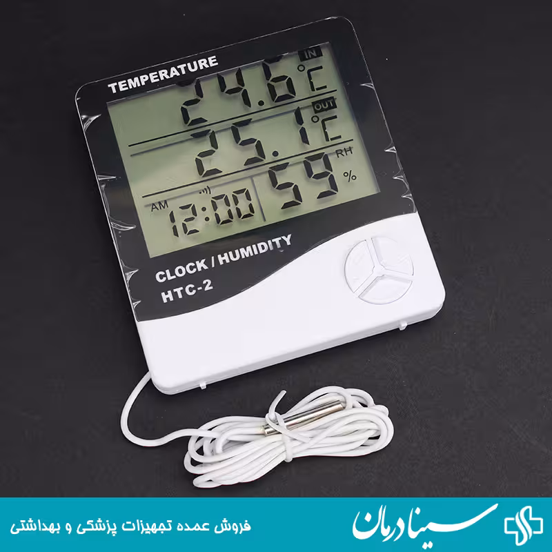 قیمت و خرید دماسنج و رطوبت سنج دیجیتال مدل htc 2 سینا درمان