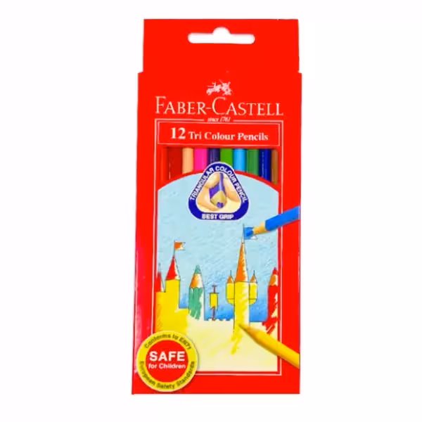 مداد رنگی 12 رنگ فابر کاستل مدل EN71