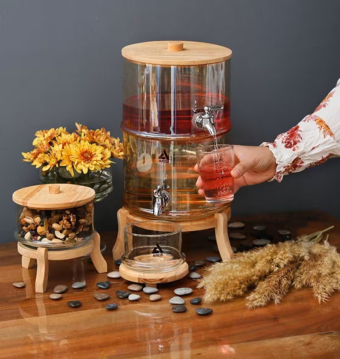 کلمن دو طبقه چوب شامپاینی