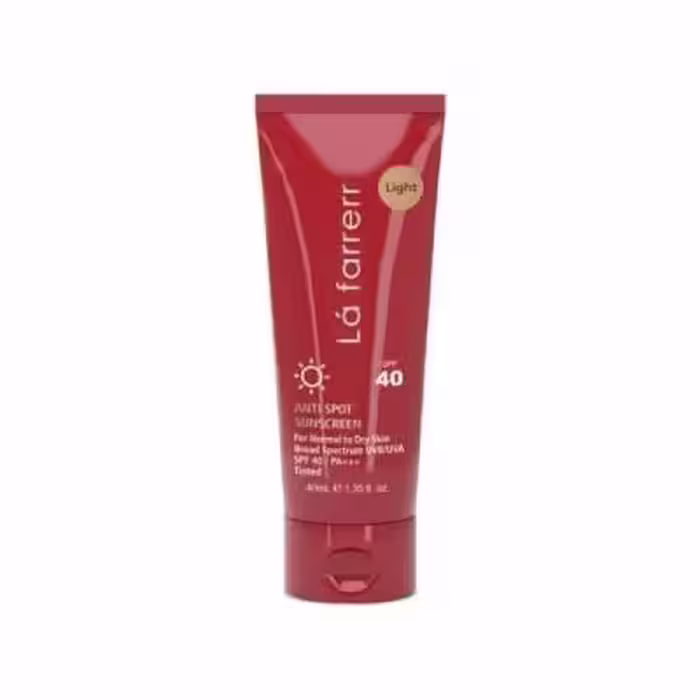کرم ضد آفتاب و ضد لک SPF 40 لافارر مناسب پوست های خشک و معمولی حجم 40 میلی لیتر - روشن