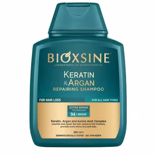 شامپو ضد ریزش و ترمیم کننده بیوکسین حاوی روغن آرگان و کراتین 300 میلی لیتر –  BIOXCIN Anti-Hair Loss and Repairing Shampoo