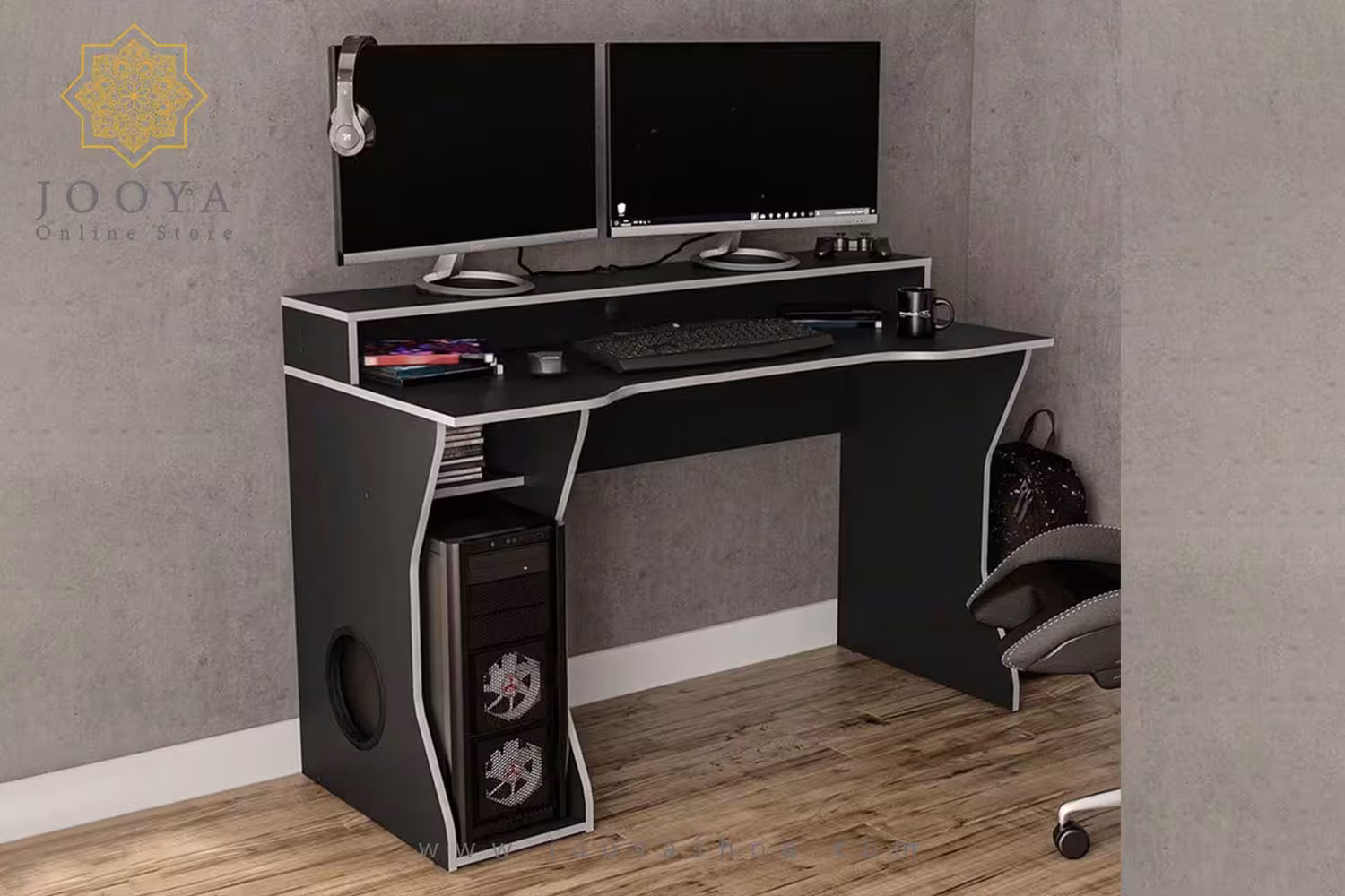 میز کامپیوتر گیمینگ مدرن حرفه ای لوئیسا مدل MC65