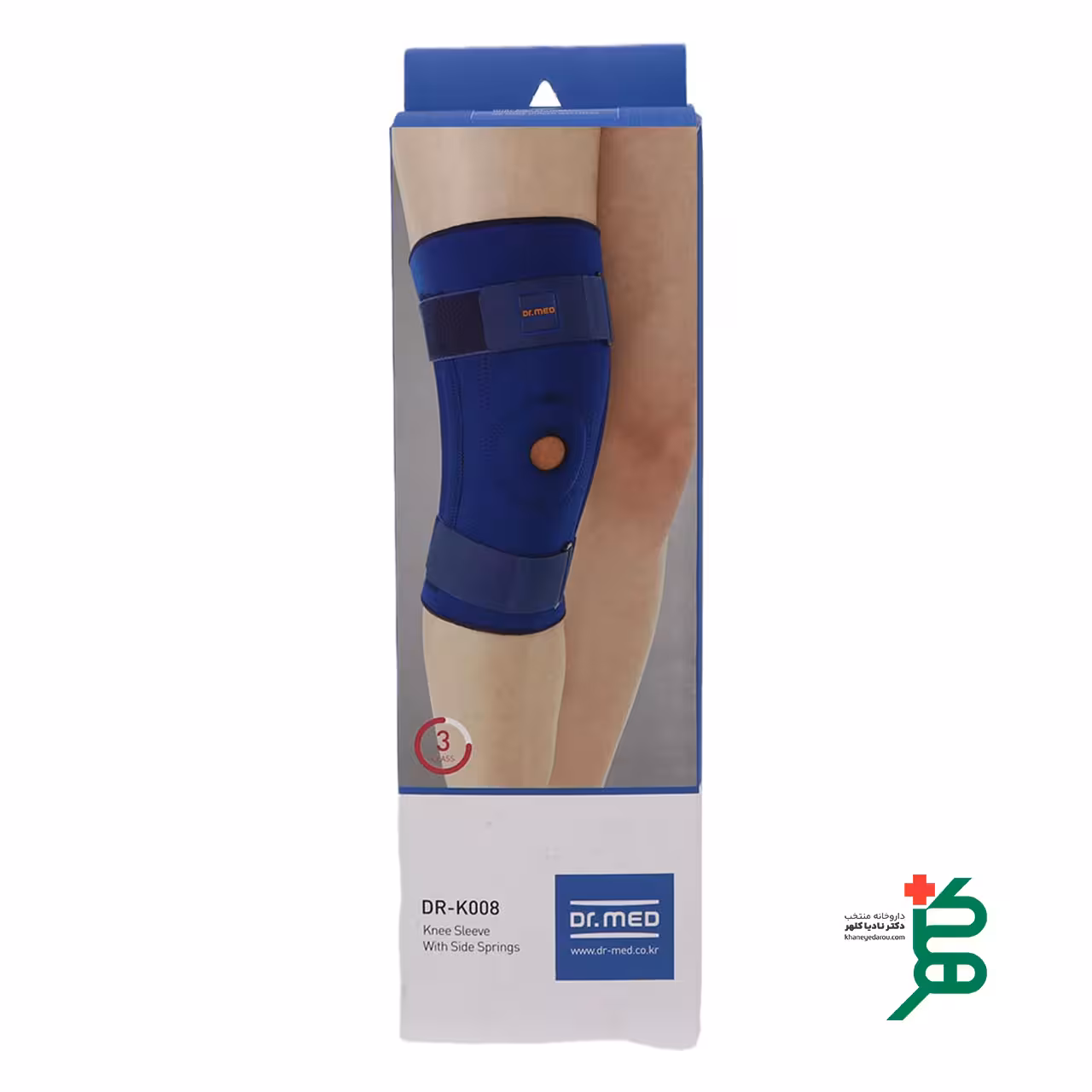 زانوبند 4 فنره با كش دوبل k008 m دكتر مد سایز مديوم