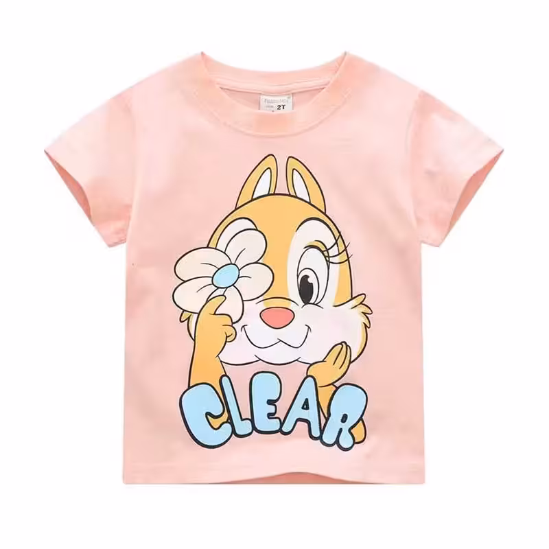 تیشرت آستین کوتاه بچگانه طرح سنجابی دیل