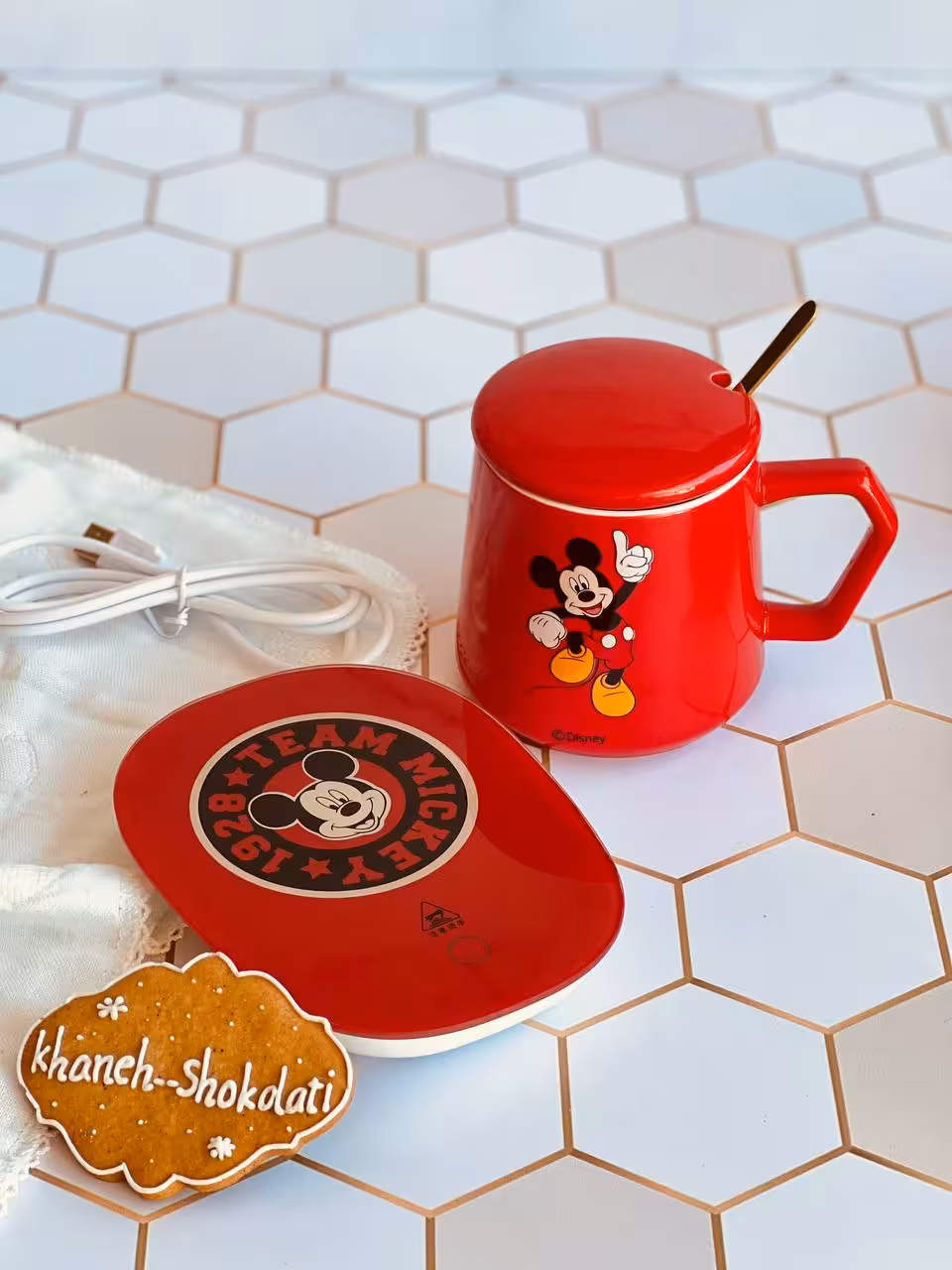 ماگ هیتر دار میکی موس و مینی موس دیزنی کد00598
