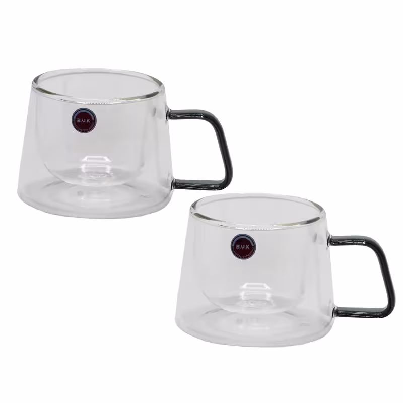 لیوان بی.وی.کی مدل دو جداره کد 326105 بسته 2 عددی