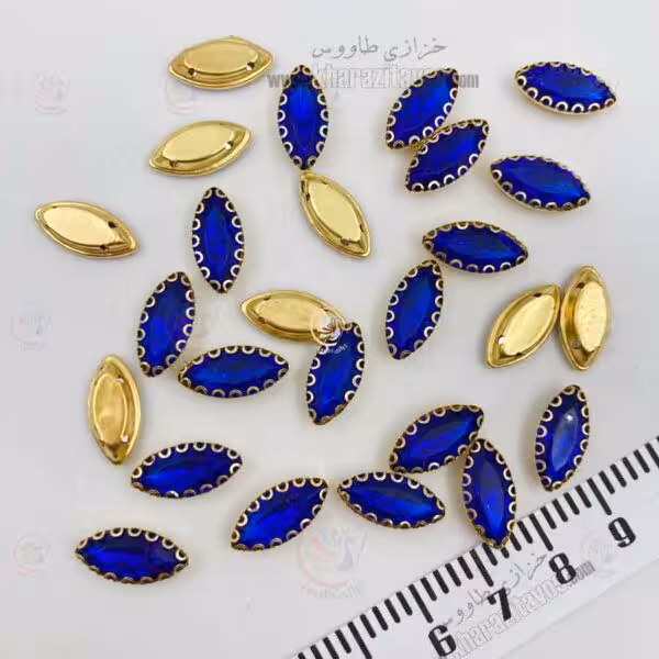 مارکیز چشمی دور دوخت پلاستیکی 7 در 15 ( کاربنی ) بسته 20 عددی