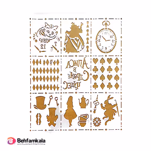 شابلون استنسیل کدZ142 ابعاد 40*40