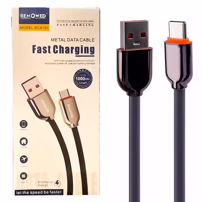 کابل تایپ سی پکدار   RENOWED    مدل   RCA101    ( فاقد گارانتی )