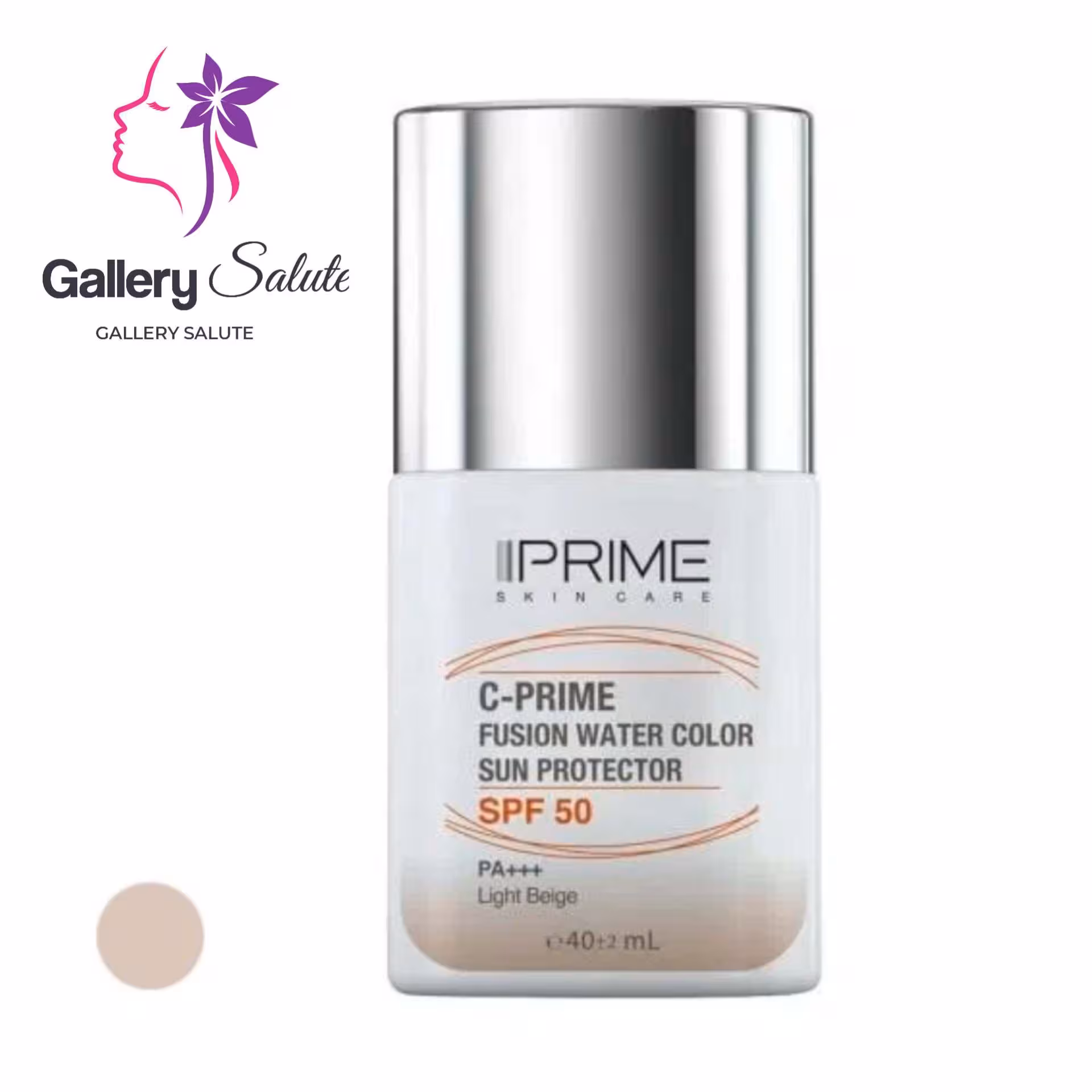 ضد آفتاب رنگی پرایم فلوید فیوژن واتر رنگ بژ روشن حجم 40 میل C-Prime Fusion Water Color Sun Protector