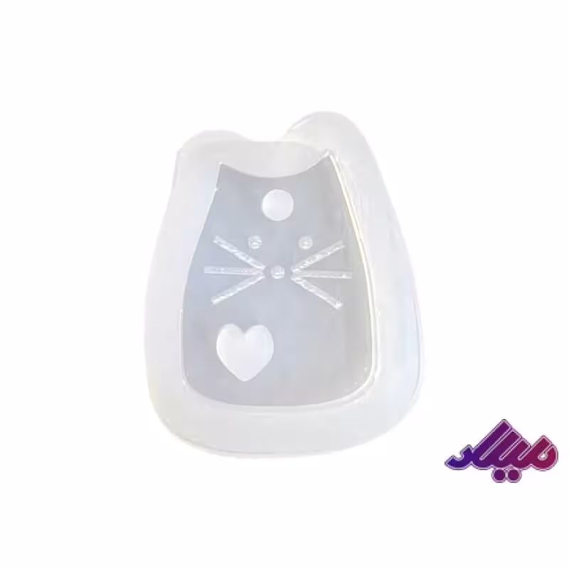 قالب سیلیکونی گربه قلبی پین دار 3*4 سانت