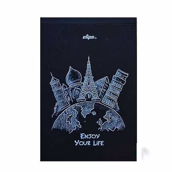 دفتر طراحی سیاه برگ کلیپس (A5)