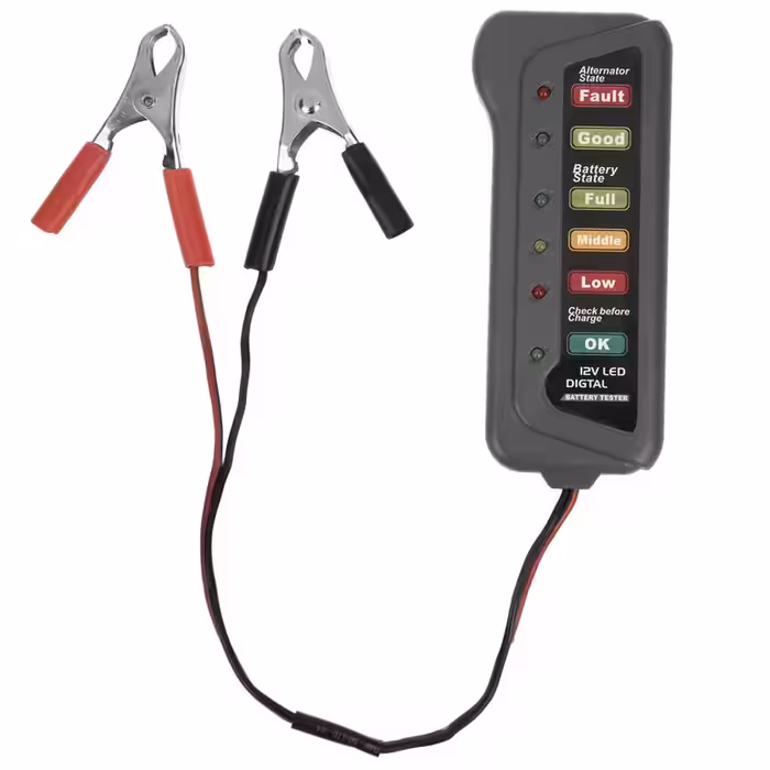 تستر باتری خودرو مدل 12 ولت