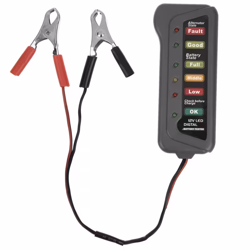 تستر باتری خودرو مدل 12 ولت