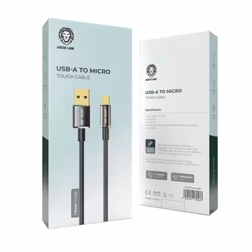 کابل تبدیل USB به micro Tough گرین لاین مدل Lion طول 1 متر