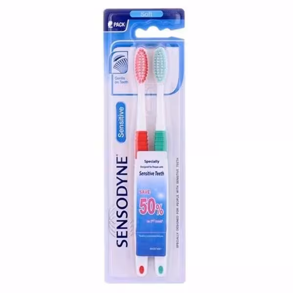 مسواک سنسوداین sensitive نرم 2 عددی
