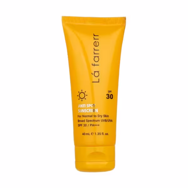 کرم ضدآفتاب و ضدلک بیرنگ لافارر مدل SPF30، مناسب پوستهای خشک و معمولی، حجم 40 میلیلیتر