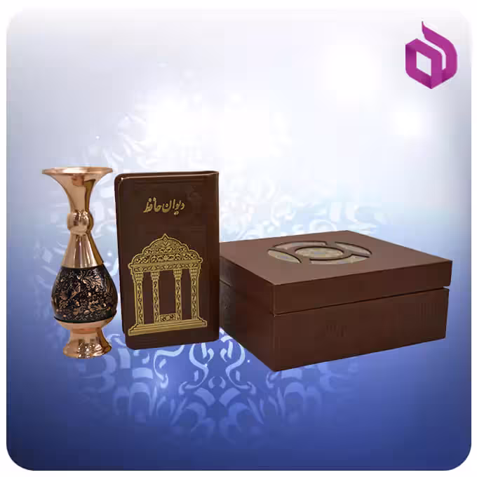 حافظ پالتویی چرمی با گلدان الماس تراش 16 سانتی‌متری