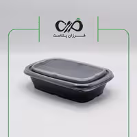 ظرف یکبار مصرف پلی پرو مدل تک خانه 500 سی سی طب پلاستیک مشکی (150عددی)