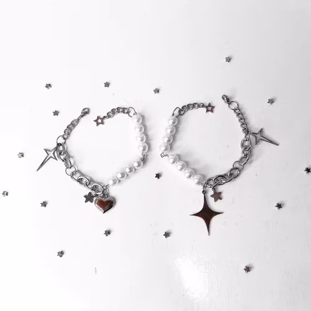 دستبند استیل مرواریدی