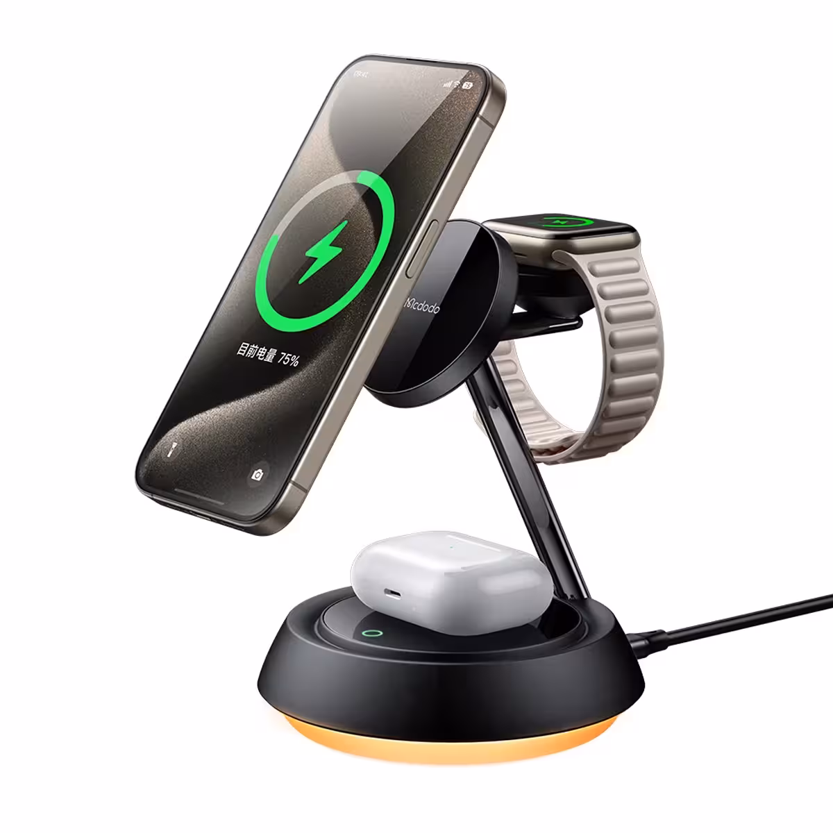 شارژر بی سیم مک دودو 15 وات مدل CH-4952 3 in 1