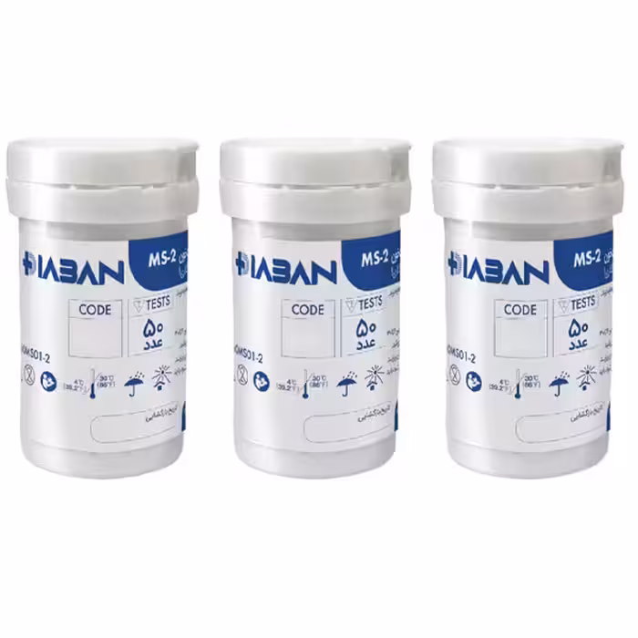 نوار دستگاه تست قند خون دیابان مدل MS-2 سازگار با دستگاه دیابان سه بسته 50 عددی
