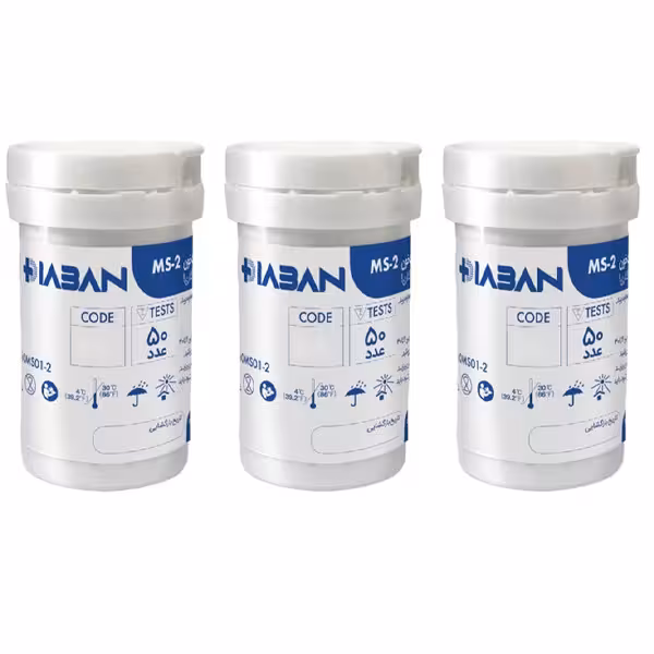 نوار دستگاه تست قند خون دیابان مدل MS-2 سازگار با دستگاه دیابان سه بسته 50 عددی