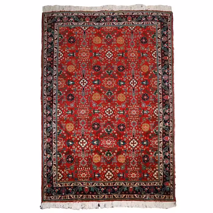 فرش دستباف قدیمی شش و نیم متری طرح واگیره کد 4010709