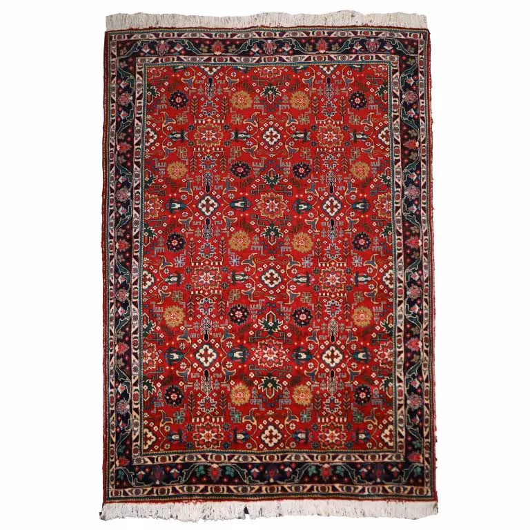 فرش دستباف قدیمی شش و نیم متری طرح واگیره کد 4010709